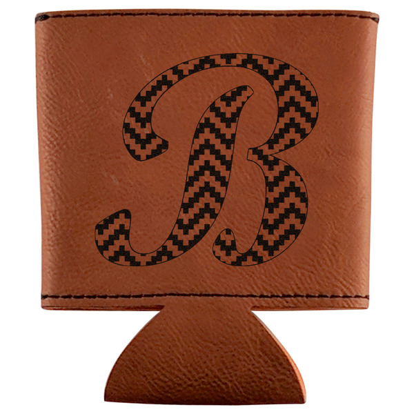 Custom Pixelated Chevron Leatherette Can Sleeve (Personalized)