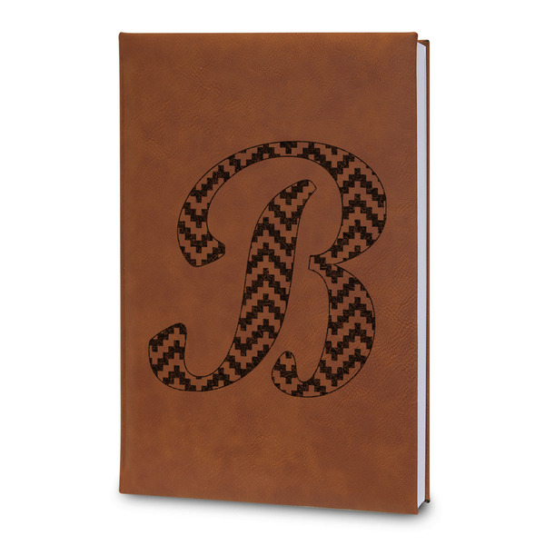 Custom Pixelated Chevron Leatherette Journal - Large - Double Sided (Personalized)