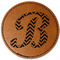 Pixelated Chevron Leatherette Patches - Round