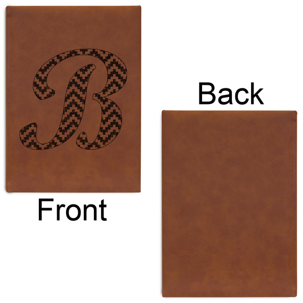 Pixelated Chevron Leatherette Sketchbooks - Large - Single Sided - Front & Back View