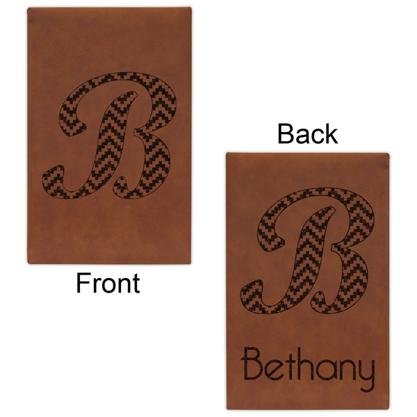 Pixelated Chevron Leatherette Sketchbooks - Small - Double Sided - Front & Back View