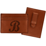 Pixelated Chevron Leatherette Wallet with Money Clip (Personalized)