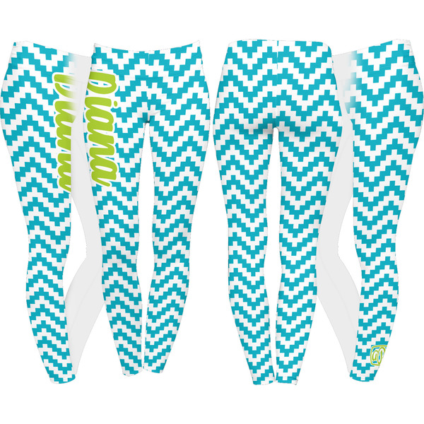 Pixelated Chevron Leggings Turn Around - Apvl