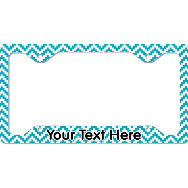 Custom Pixelated Chevron License Plate Frame - Style C (Personalized)