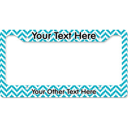 Pixelated Chevron License Plate Frame - Style B (Personalized)