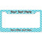 Pixelated Chevron License Plate Frame Wide