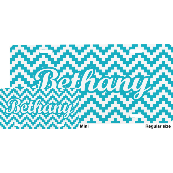 Pixelated Chevron License Plate (Sizes)