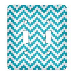Pixelated Chevron Light Switch Cover (2 Toggle Plate)