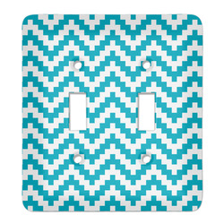 Pixelated Chevron Light Switch Cover (2 Toggle Plate)