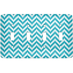 Pixelated Chevron Light Switch Cover (4 Toggle Plate)