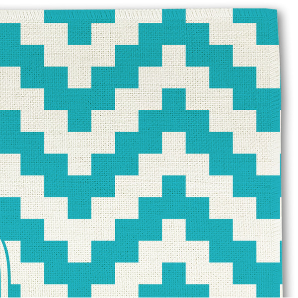 Pixelated Chevron Linen Placemat - DETAIL