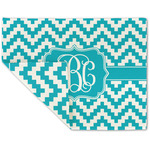 Pixelated Chevron Double-Sided Linen Placemat - Single w/ Monogram