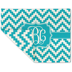 Pixelated Chevron Double-Sided Linen Placemat - Single w/ Monogram