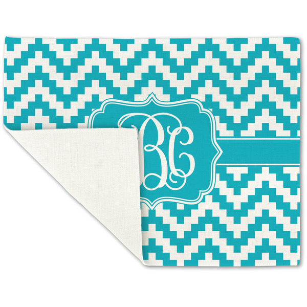Pixelated Chevron Linen Placemat - Folded Corner (single side)
