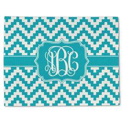 Pixelated Chevron Single-Sided Linen Placemat - Single w/ Monogram