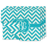 Pixelated Chevron Linen Placemat w/ Monogram