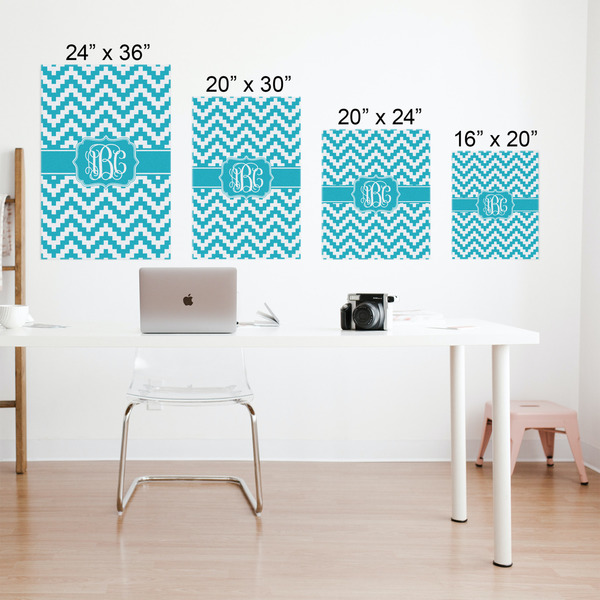 Pixelated Chevron Matte Poster - Sizes