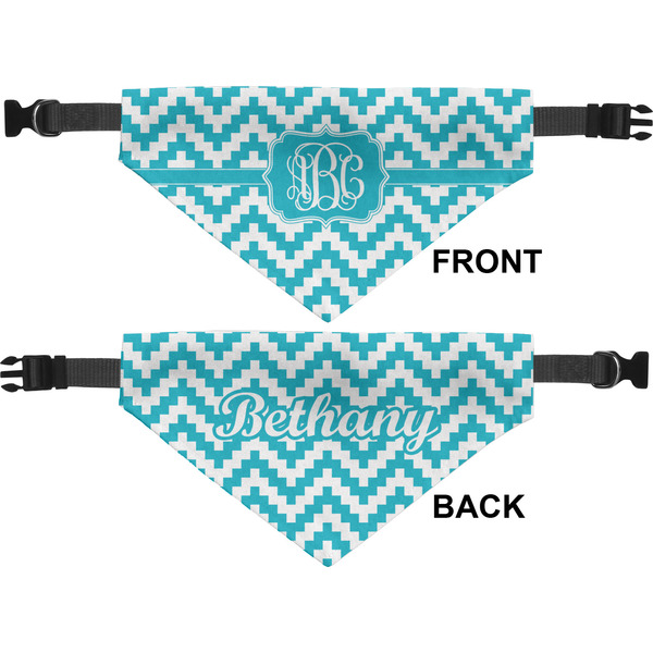 Pixelated Chevron Medium Dog Bandana Approval