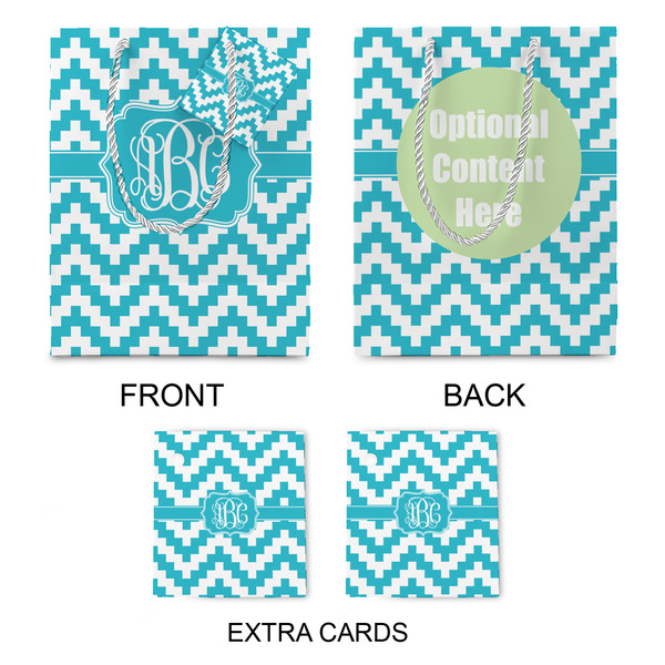 Pixelated Chevron Medium Gift Bag - Approval