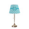 Pixelated Chevron Poly Film Empire Lampshade - On Stand