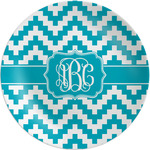 Pixelated Chevron Melamine Plate (Personalized)