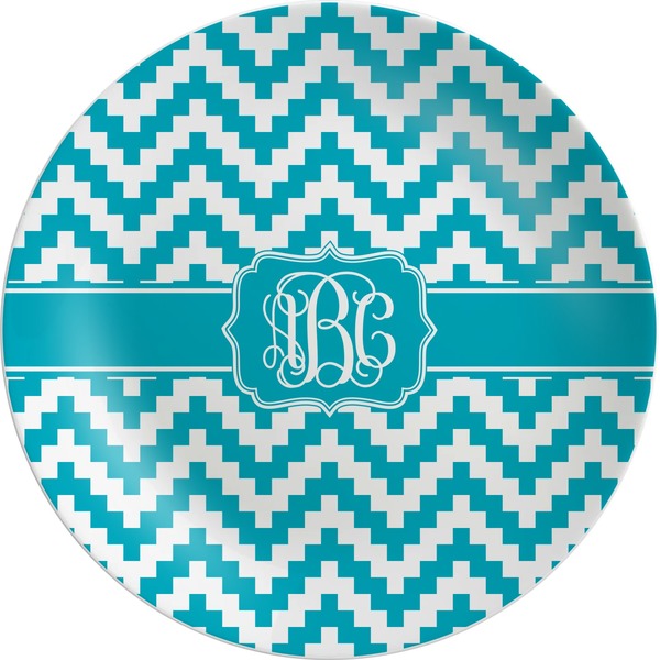 Custom Pixelated Chevron Melamine Plate (Personalized)