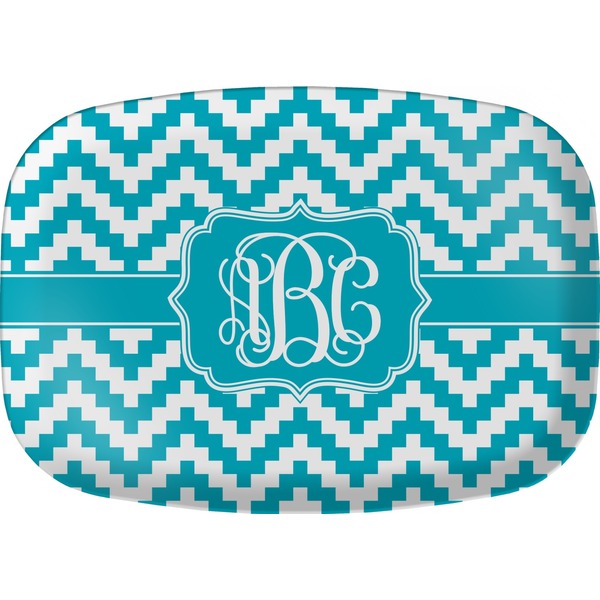 Custom Pixelated Chevron Melamine Platter (Personalized)