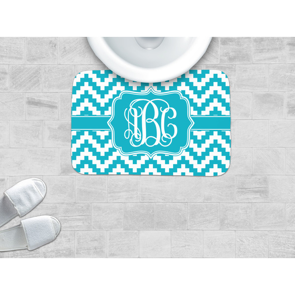 Pixelated Chevron Memory Foam Bath Mat - LIFESTYLE