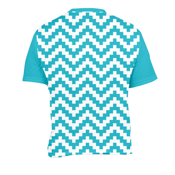 Pixelated Chevron Men's Crew Neck T Shirt Medium - Back