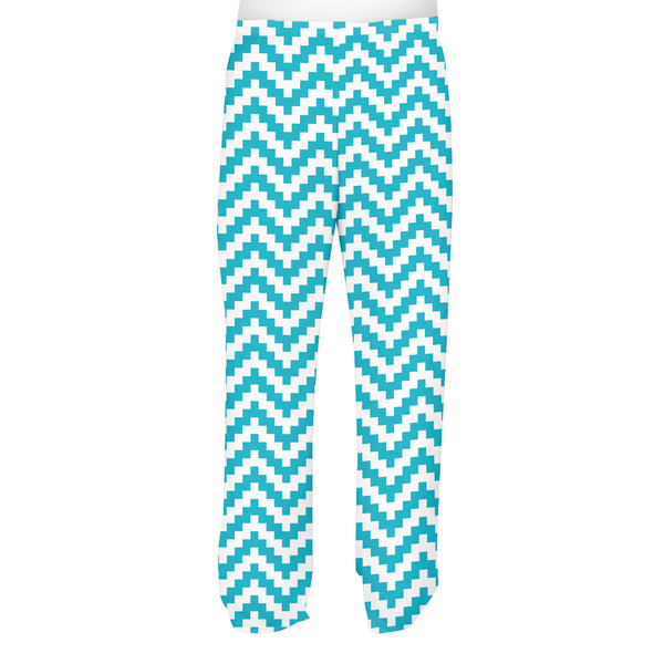 Pixelated Chevron Men's Pjs Back - on model
