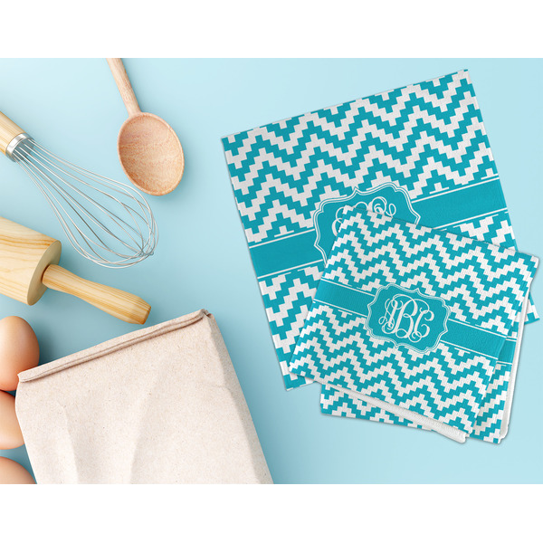 Pixelated Chevron Microfiber Dish Rag - LIFESTYLE