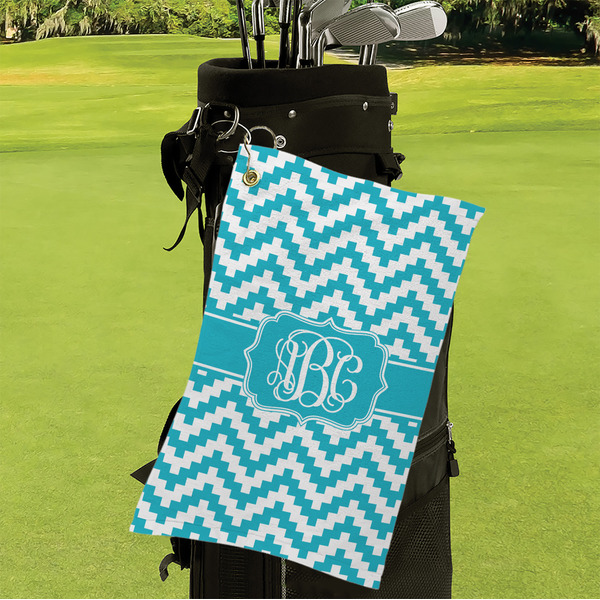 Pixelated Chevron Microfiber Golf Towels - LIFESTYLE