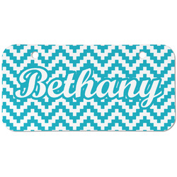 Pixelated Chevron Mini/Bicycle License Plate (2 Holes) (Personalized)