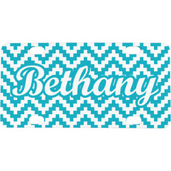 Pixelated Chevron Mini/Bicycle License Plate (Personalized)