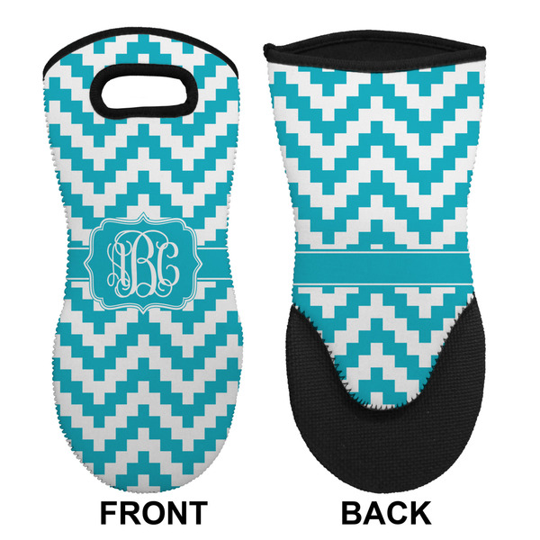 Pixelated Chevron Neoprene Oven Mitt (Front & Back)