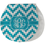 Pixelated Chevron Burp Pad - Velour w/ Monogram