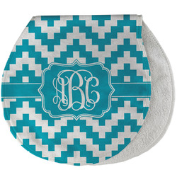 Pixelated Chevron Burp Pad - Velour w/ Monogram