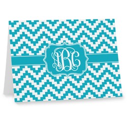 Pixelated Chevron Note cards (Personalized)