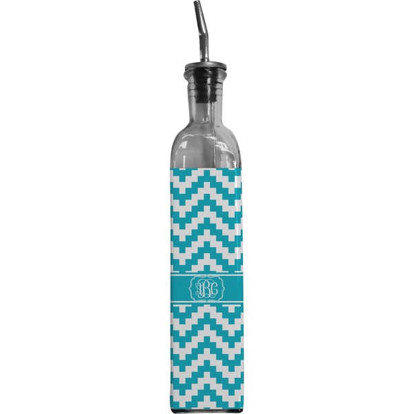 Custom Pixelated Chevron Oil Dispenser Bottle (Personalized)
