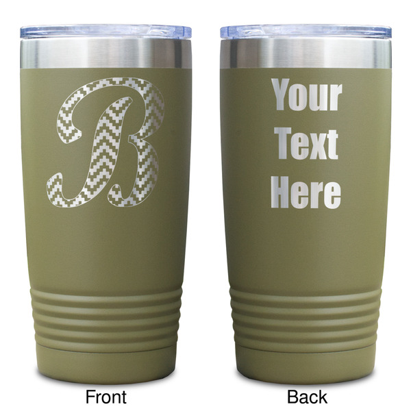 Pixelated Chevron Olive Polar Camel Tumbler - 20oz - Double Sided - Approval
