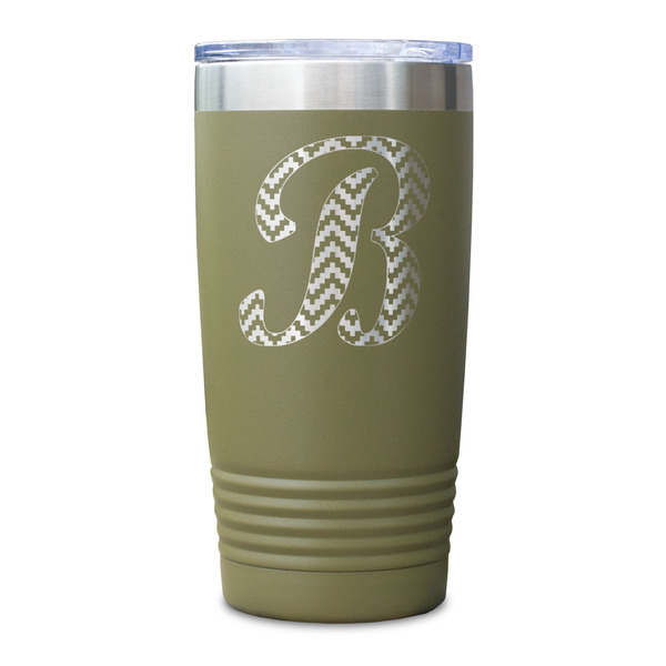 Pixelated Chevron Olive Polar Camel Tumbler - 20oz - Single Sided - Approval