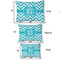 Pixelated Chevron Outdoor Dog Beds - SIZE CHART