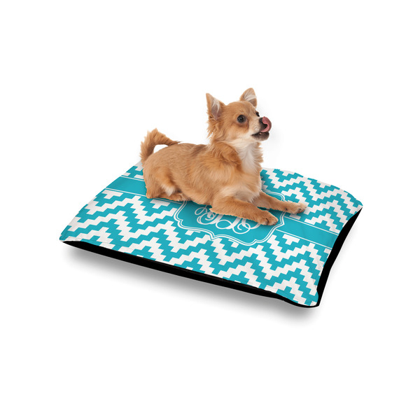 Pixelated Chevron Outdoor Dog Beds - Small - IN CONTEXT