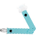 Pixelated Chevron Pacifier Clip (Personalized)