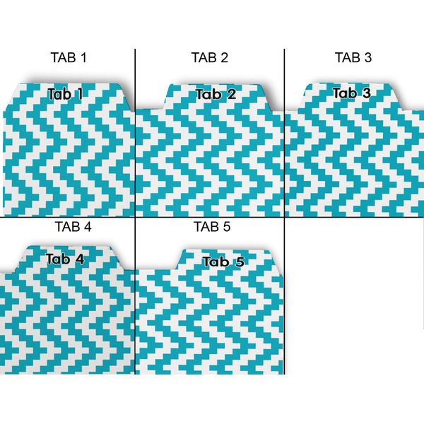 Pixelated Chevron Page Dividers - Set of 5 - Approval