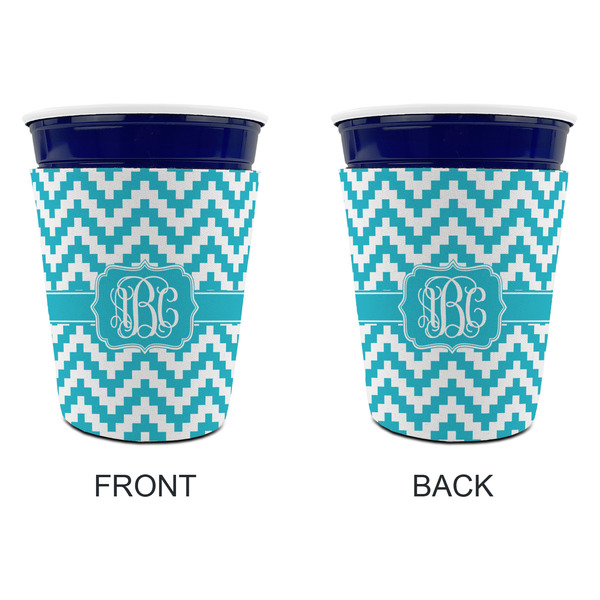 Pixelated Chevron Party Cup Sleeves - without bottom - Approval
