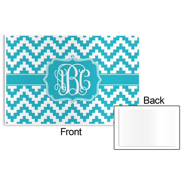 Pixelated Chevron Disposable Paper Placemat - Front & Back
