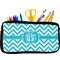 Pixelated Chevron Neoprene Pencil Case - Small w/ Monogram