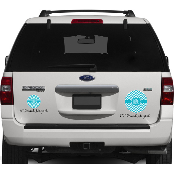 Pixelated Chevron Personalized Car Magnets on Ford Explorer