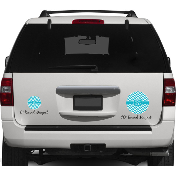 Pixelated Chevron Personalized Car Magnets on Ford Explorer